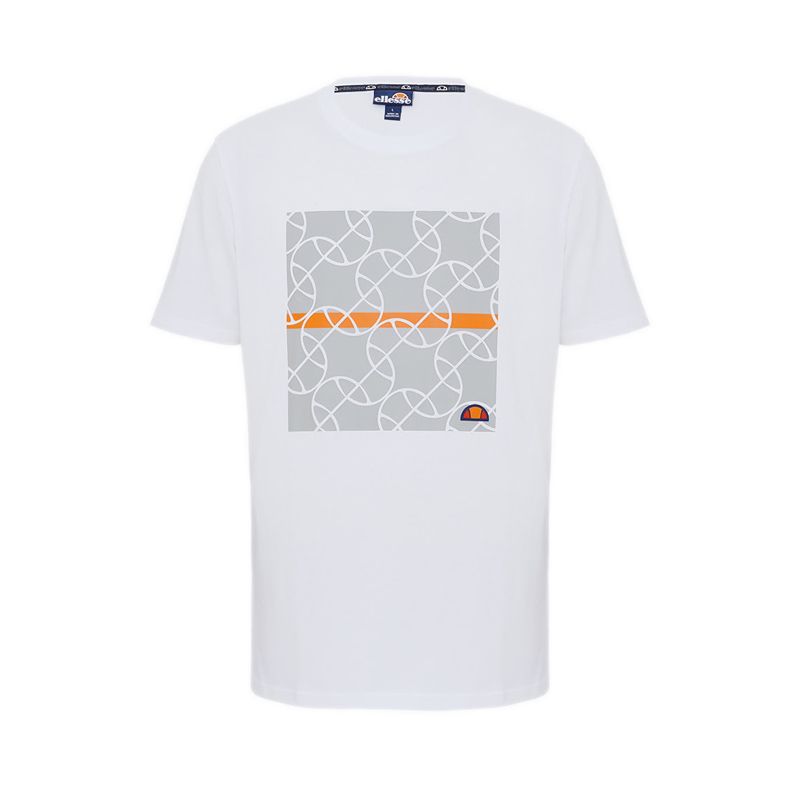 Men Printed Logo Tee - White