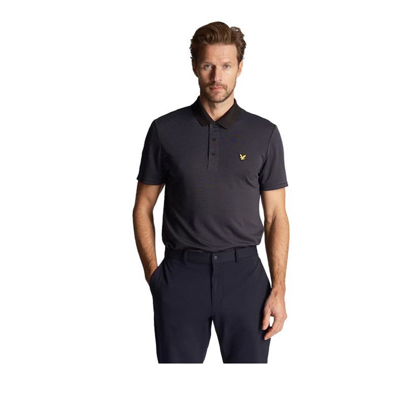 MICROSTRIPE POLO MEN'S - DARK NAVY - BLACK