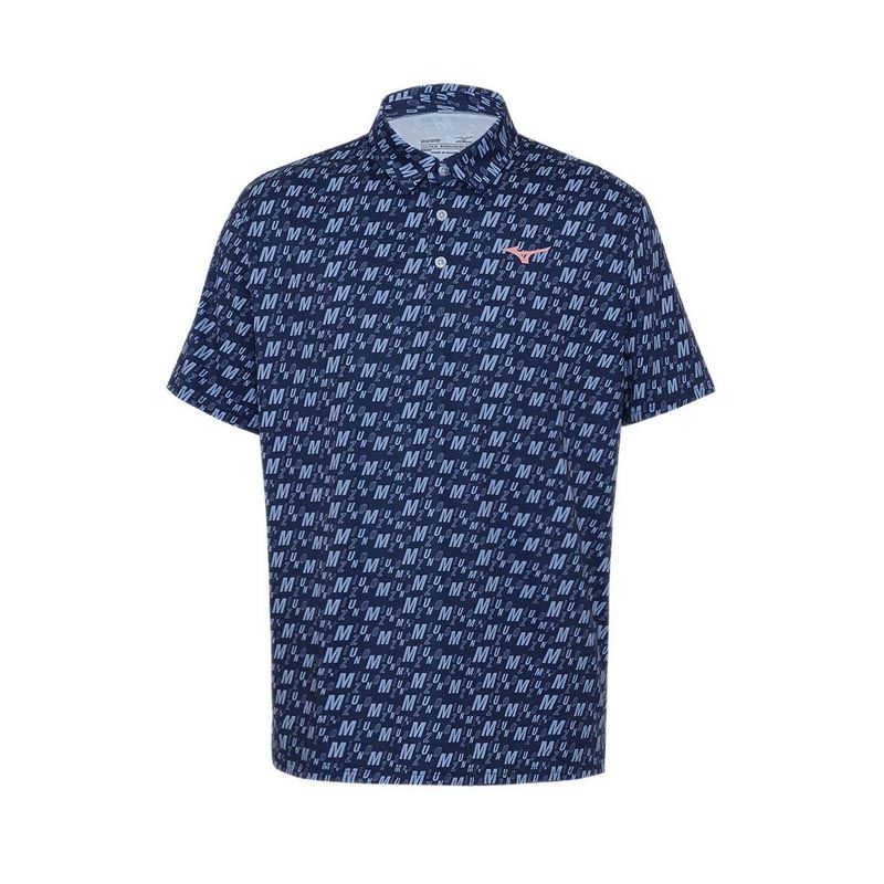 PRINT POLO MEN'S - NAVY