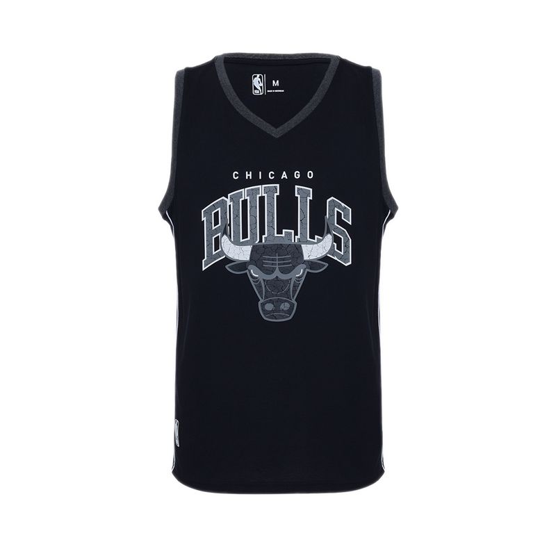 BULLS MUSCLE TEE WITH TRIMMING - BLACK