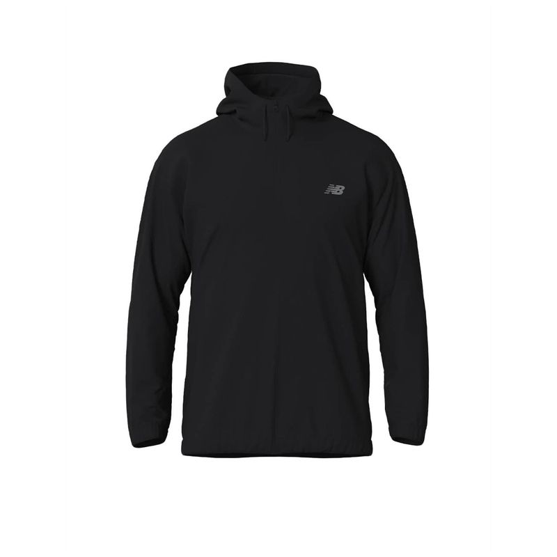 Woven Full Zip Men's Jacket - Black
