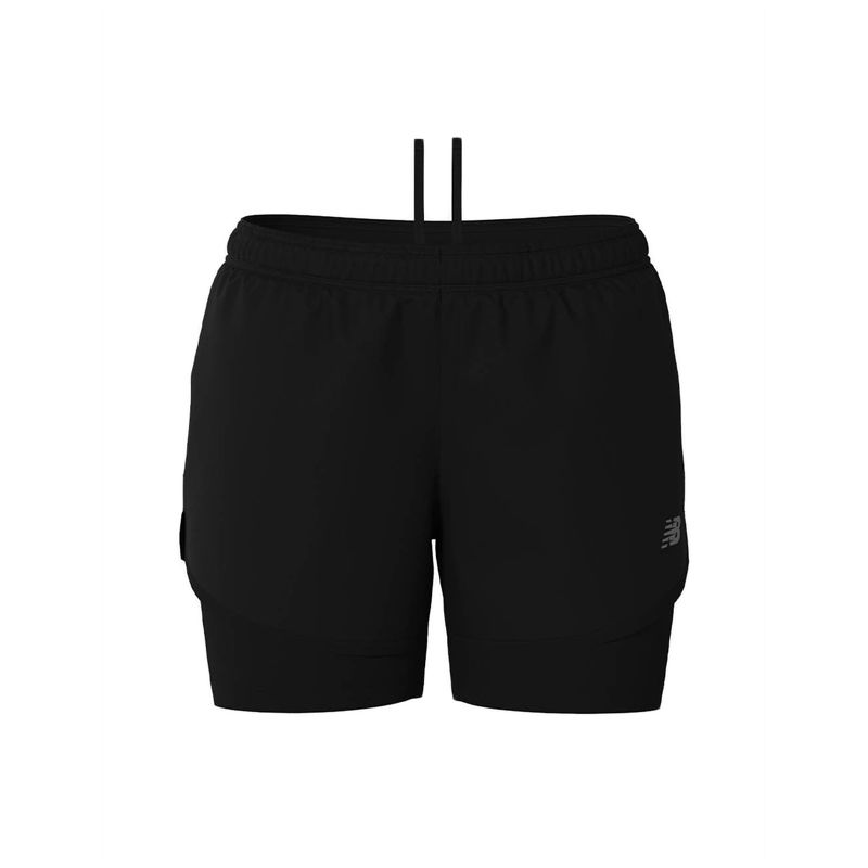 2 In 1 Short 3 Inch Women's Short - Black