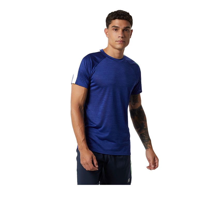Printed Fast Flight Short Sleeve Men's T-shirt - Victory Blue Heather (438)