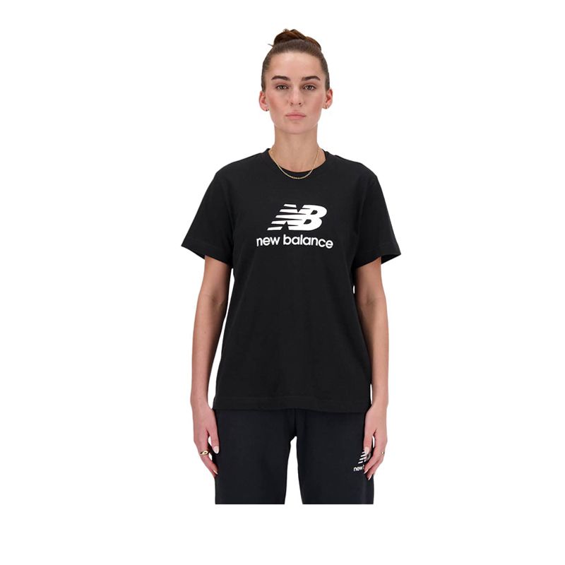 Jersey Stacked Logo Women's T-Shirt - Black