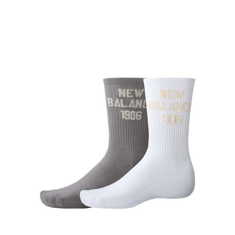 1906 Midcalf 2 Pack Unisex Socks - Grey/White