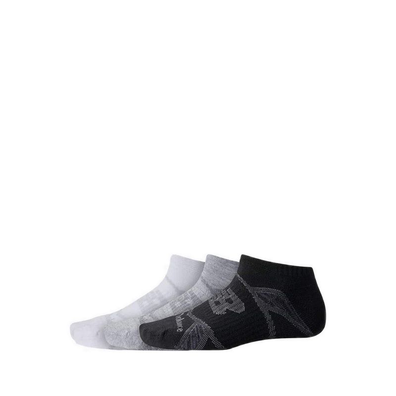Performance No Show 3 Pack Unisex's Socks - Grey