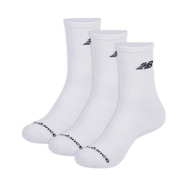 Everyday Lightweight Quarter Crew Unisex Socks 3 Pack - White