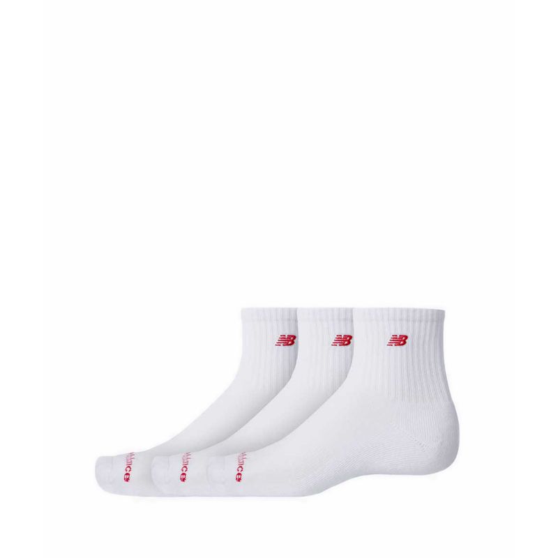 Patch Logo Ankle 3 Pack Unisex's Socks - White