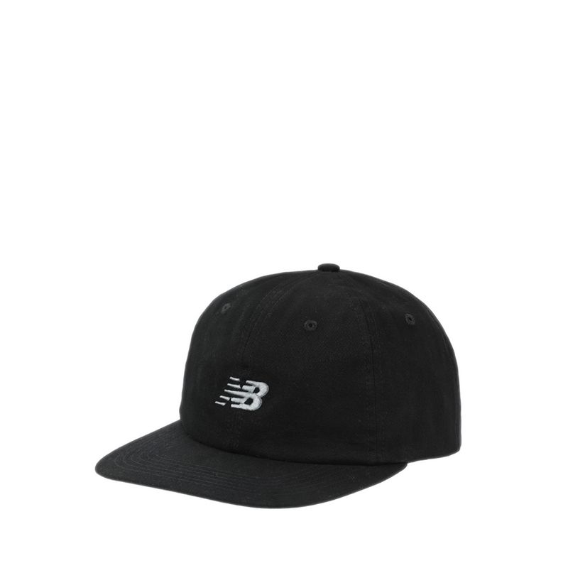 6 Panel Deconstructed Flat Brim Unisex's Hat - Black