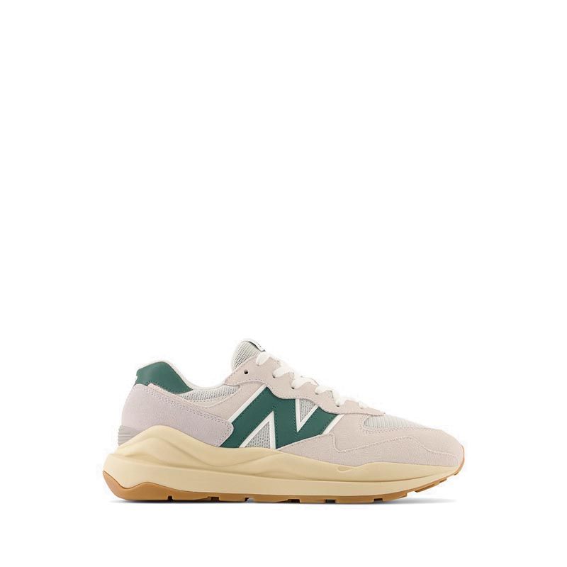 57/40 Men's Sneakers- Moonbeam with Nightwatch Green