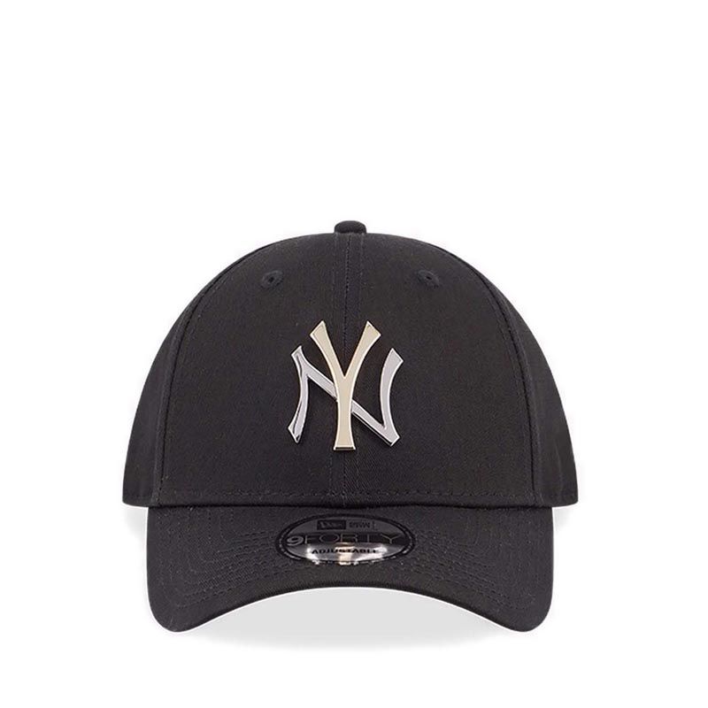 940 2 TONE METAL BADGE NEYYAN  MEN'S CAPS - BLACK