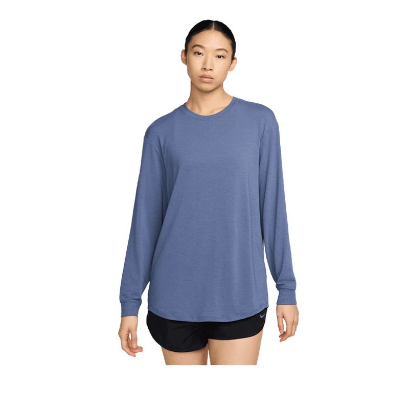 One Relaxed Women's Dri-FIT Long-Sleeve Top - Blue