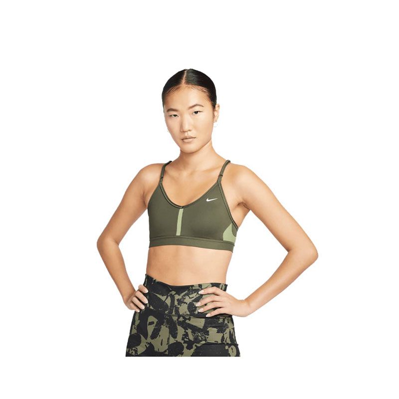 Indy Women's Light-Support Padded V-Neck Sports Bra - Green