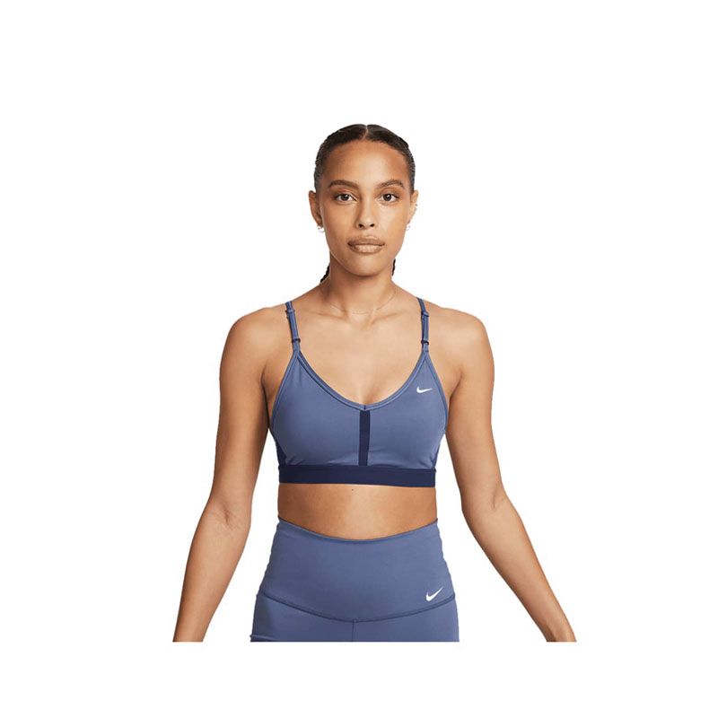 Indy Women's Light-Support Padded V-Neck Sports Bra - Blue