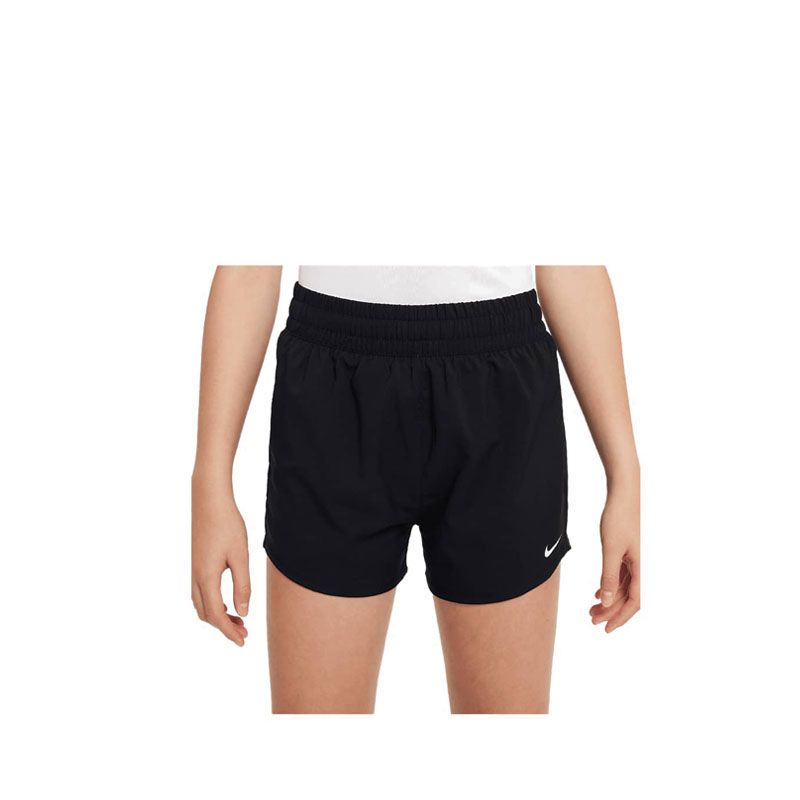 Dri-FIT One Big Kids' (Girls') High-Waisted Woven Training Shorts - Black