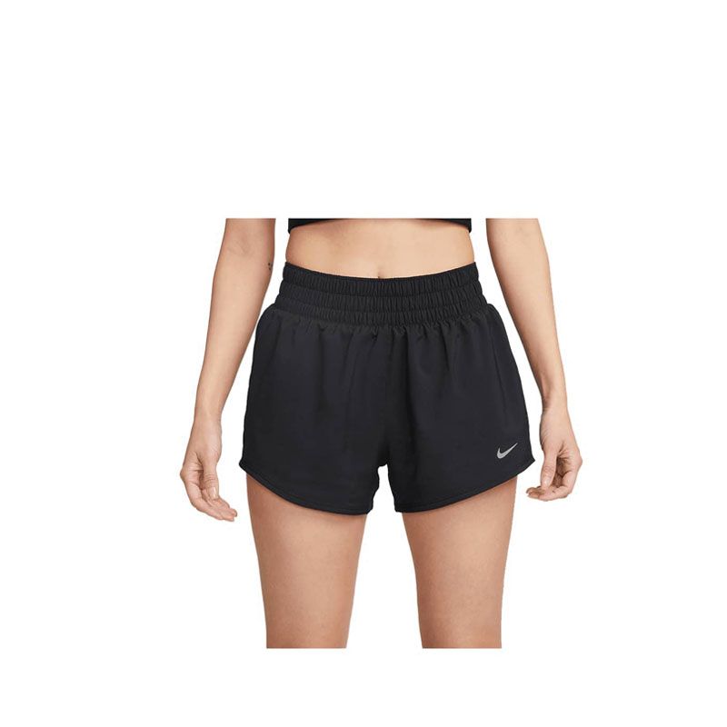 Dri-FIT One Women's Mid-Rise 3 Brief-Lined Shorts" - Black
