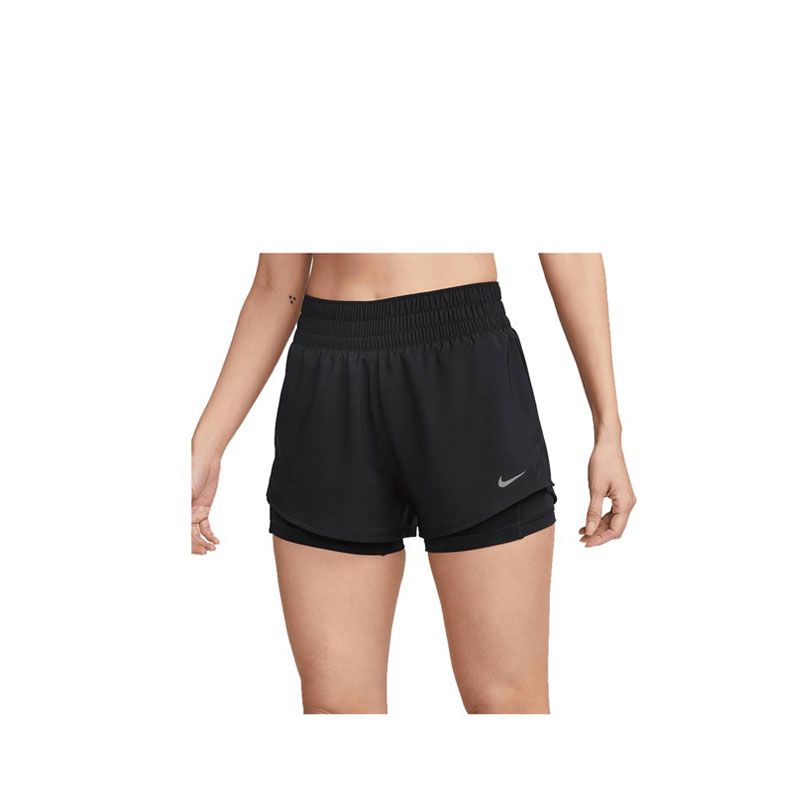 Dri-FIT One Women's Mid-Rise 3 2-in-1 Shorts" - Black