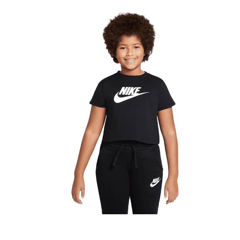 Sportswear Big Kids' (Girls') Cropped T-Shirt - Black