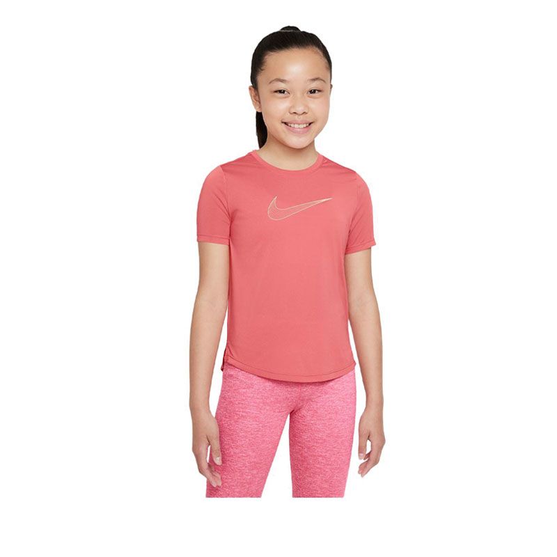 Dri-FIT One Big Kids' (Girls') Short-Sleeve Training Top - Pink