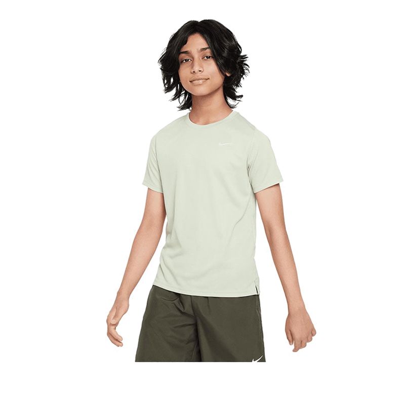 Dri-FIT Miler Big Kids' (Boys') Short-Sleeve Training Top - Green