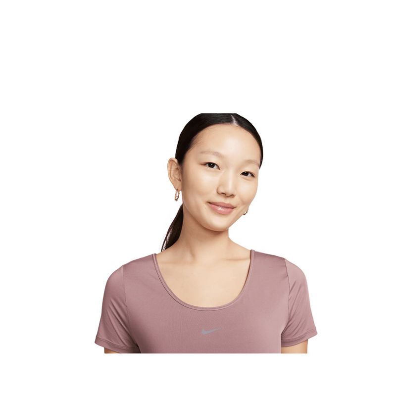 One Classic Women's DF Short-Sleeve Cropped Twist Top - Brown