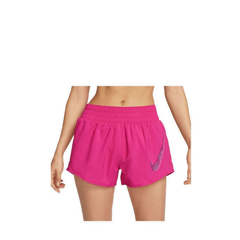 Dri-FIT One Swoosh Women's Mid-Rise Brief-Lined Running Shorts - Red