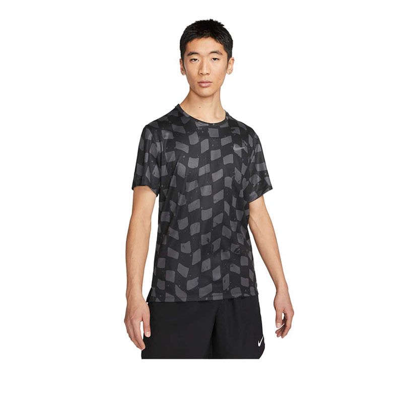 Dri-FIT Miler Men's Short-Sleeve Running Top - Black