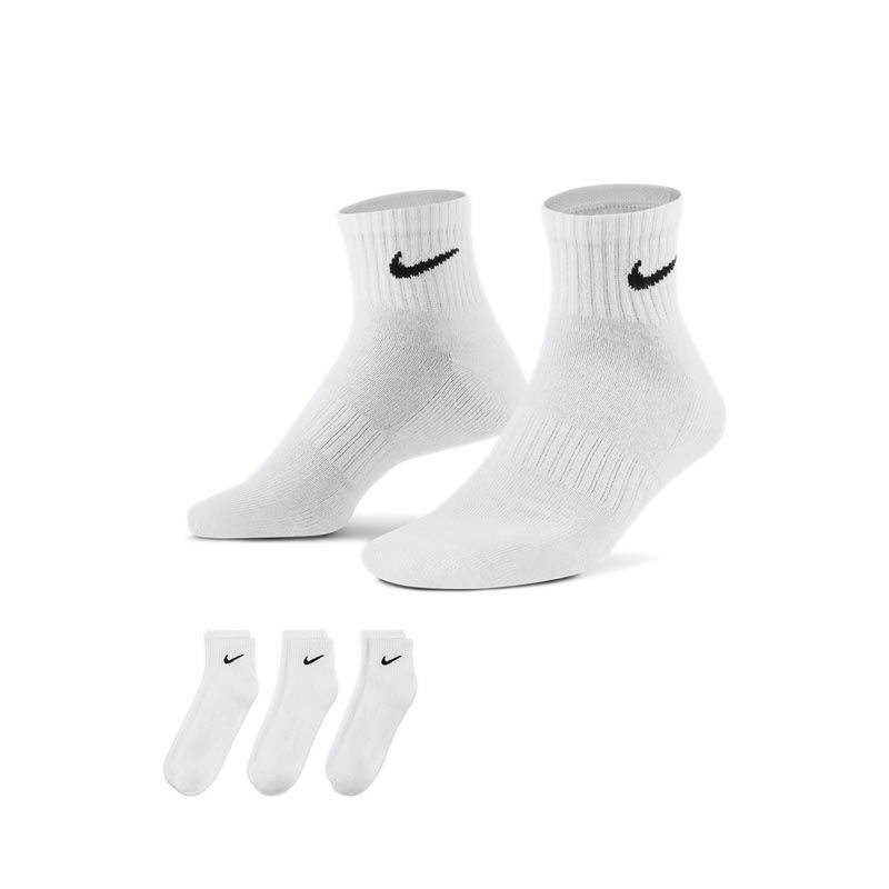 Everyday Cushioned Training Ankle Unisex Socks (3 Pairs) - White