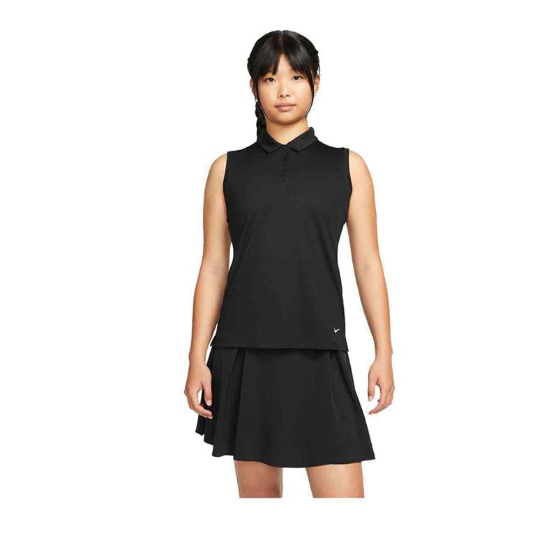 Dri-FIT Victory Women's Sleeveless Golf Polo - Black