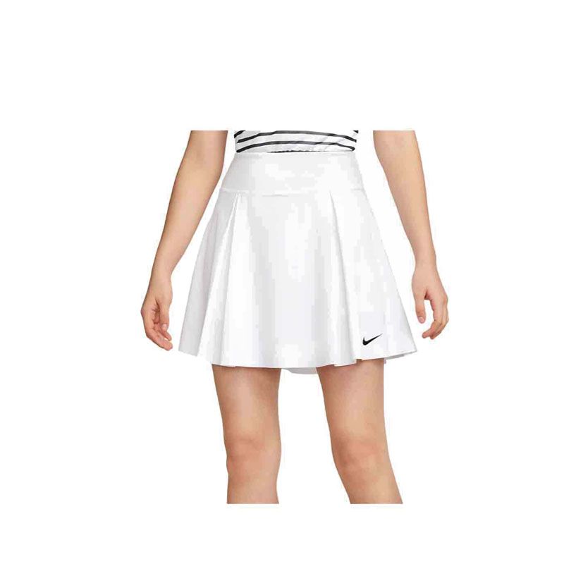 AS W NK DF CLB LONG WOMEN'S SKORT - WHITE BLACK