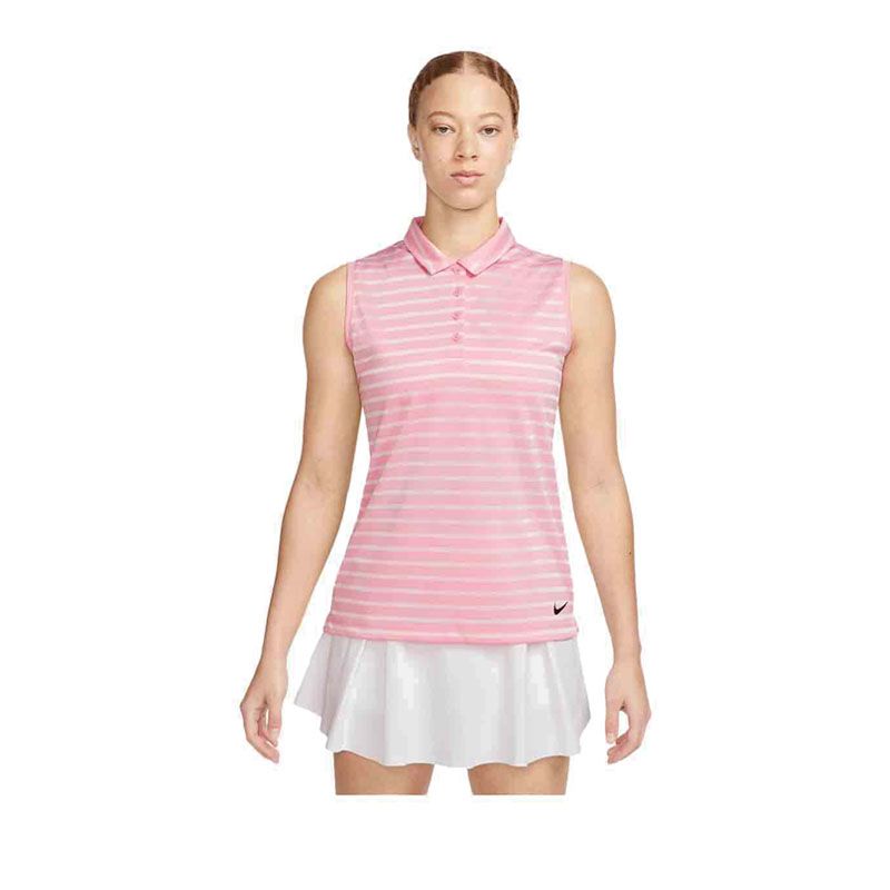 AS W NK DF VCTRY SL WOMEN'S POLO STRP - BABY PINK