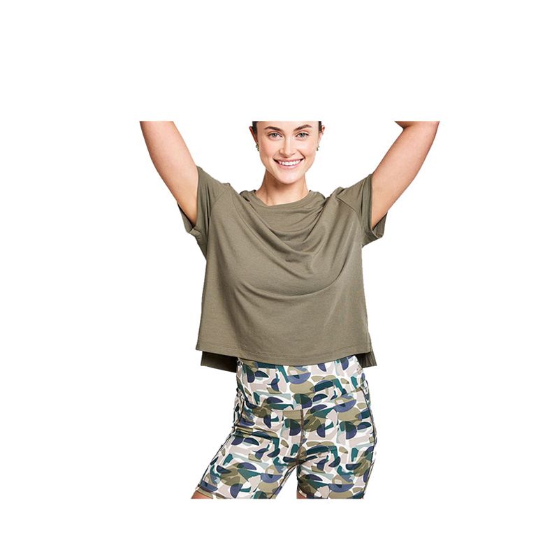 BAHE Zephyr Everyday Women's Crew Neck Tee - Khaki