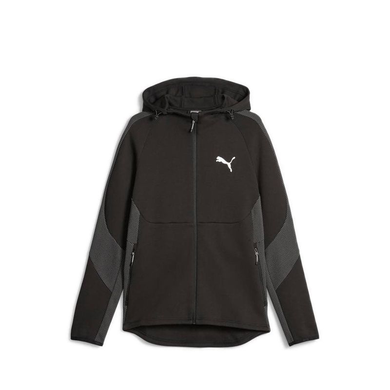 EVOSTRIPE Full Zipped Mens Hoodie - Black