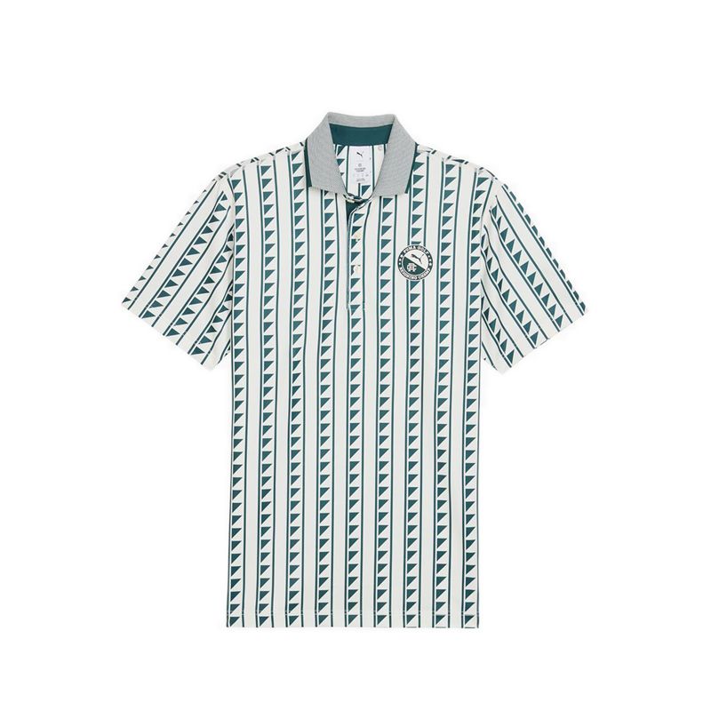 Puma X Rc Mattr Polo Men's - Warm White-Green Terrain