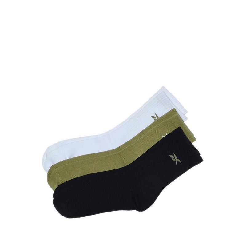 3P Crew women's Socks - White/Black/Sage