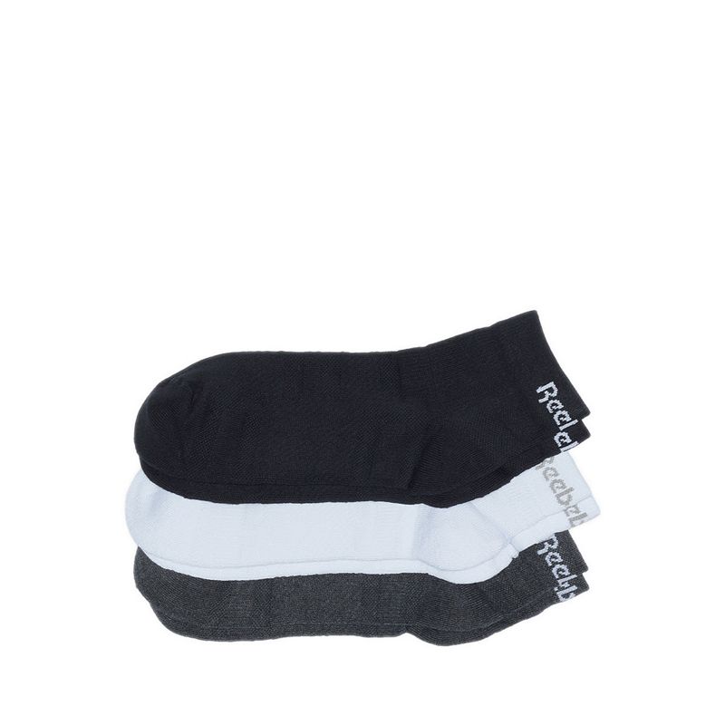 3P Ankle Reversible Unisex's Socks - Black/White/Dark Melange