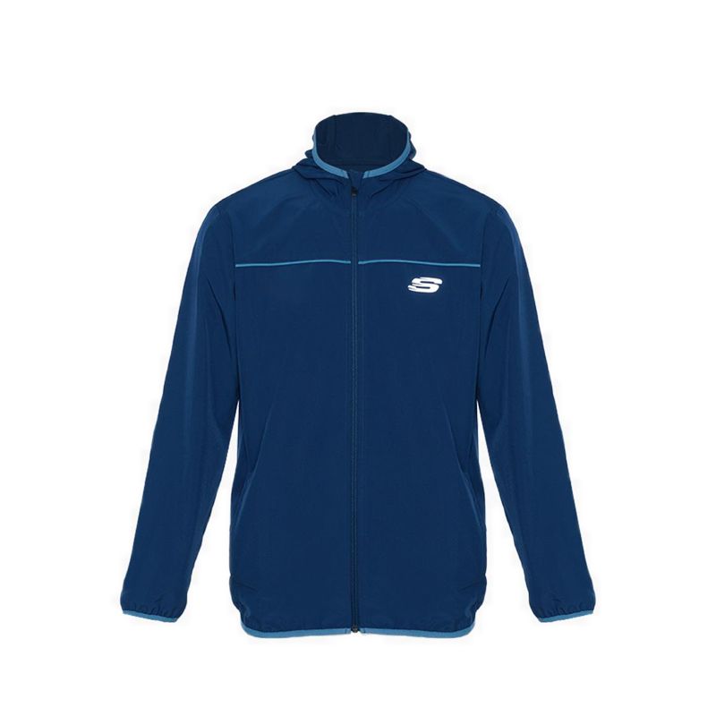 Men Sports Jackets W/Hoodie - BLUE