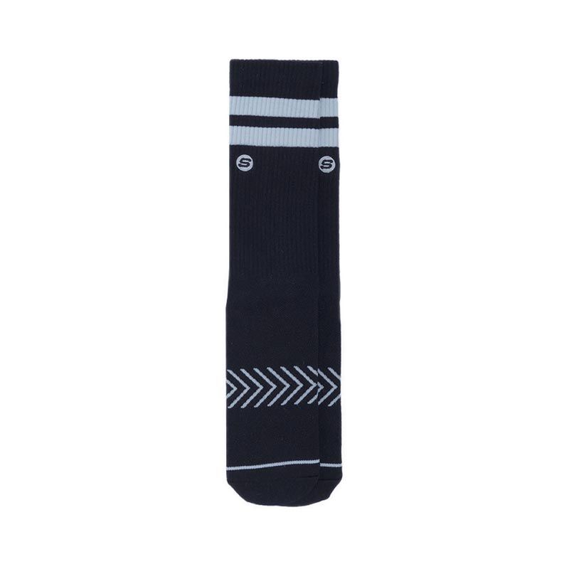 SKECHERS 1 PK NON TERRY CREW SOCKS UNISEX - BLACK