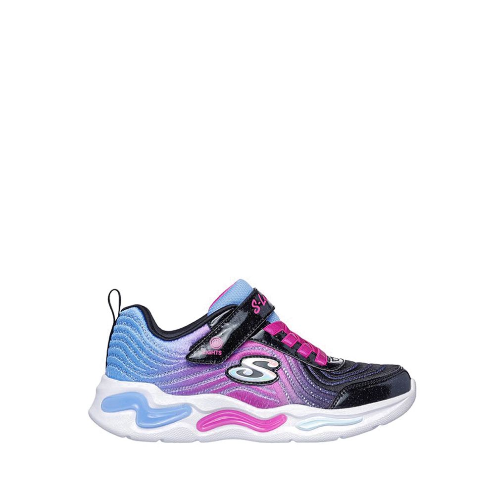 Wavy Beams Girl's Shoes - Black