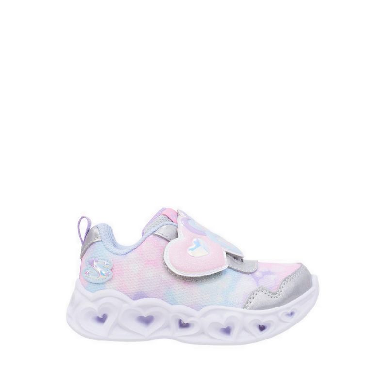 Heart Lights Girl's Lifestyle Shoes - Silver