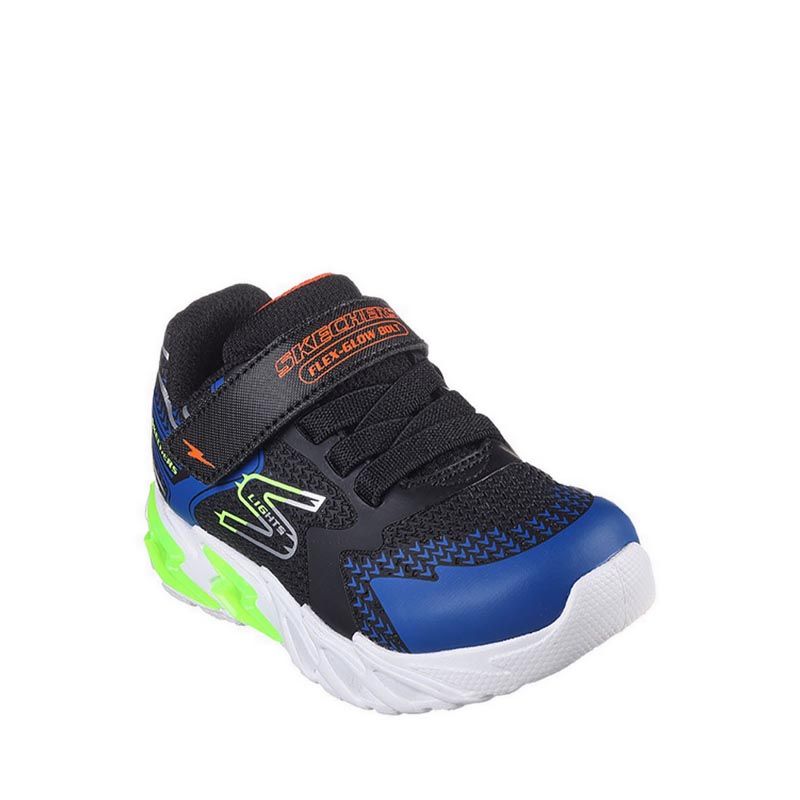 Flex Glow Bolt Boy's Shoes - Black