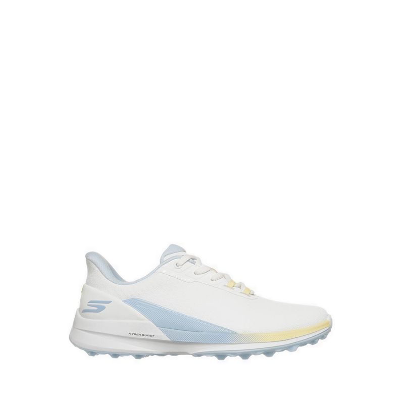 Pure Si Women's Shoes - White Synthetic /Light Blue/Yellow Trim