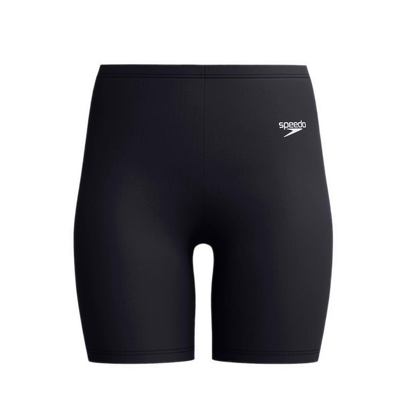 Solid Womens Swim Short - Black White
