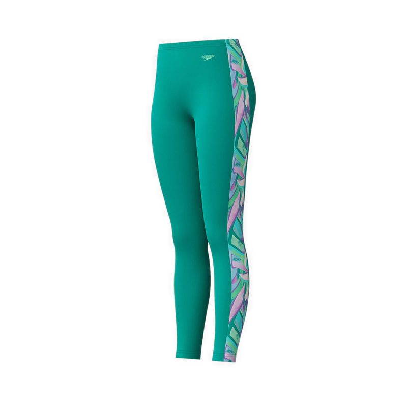 Girls Printed Panel Legging - Green