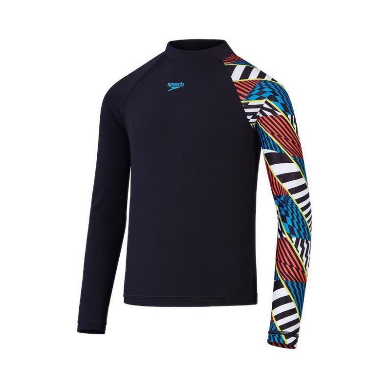 Boys Digital Long Sleeve Rash Top - Black, White, Watermelon, Bolt,  Bitter Lime