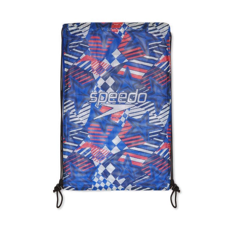Printed Mesh Bag XU - Red/White/Blue