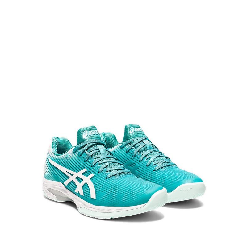 SOLUTION SPEED FF Women's Tennis Shoes - Cyan/White
