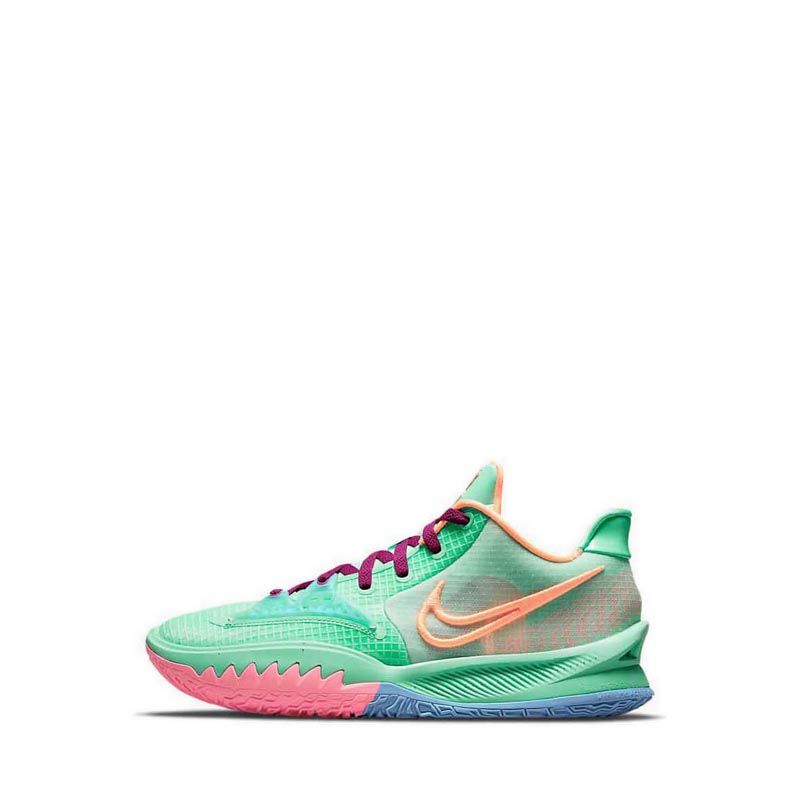 Kyrie Low 4 EP Unisex Basketball Shoes - GREEN GLOW/ATOMIC ORANGE-RED PLUM