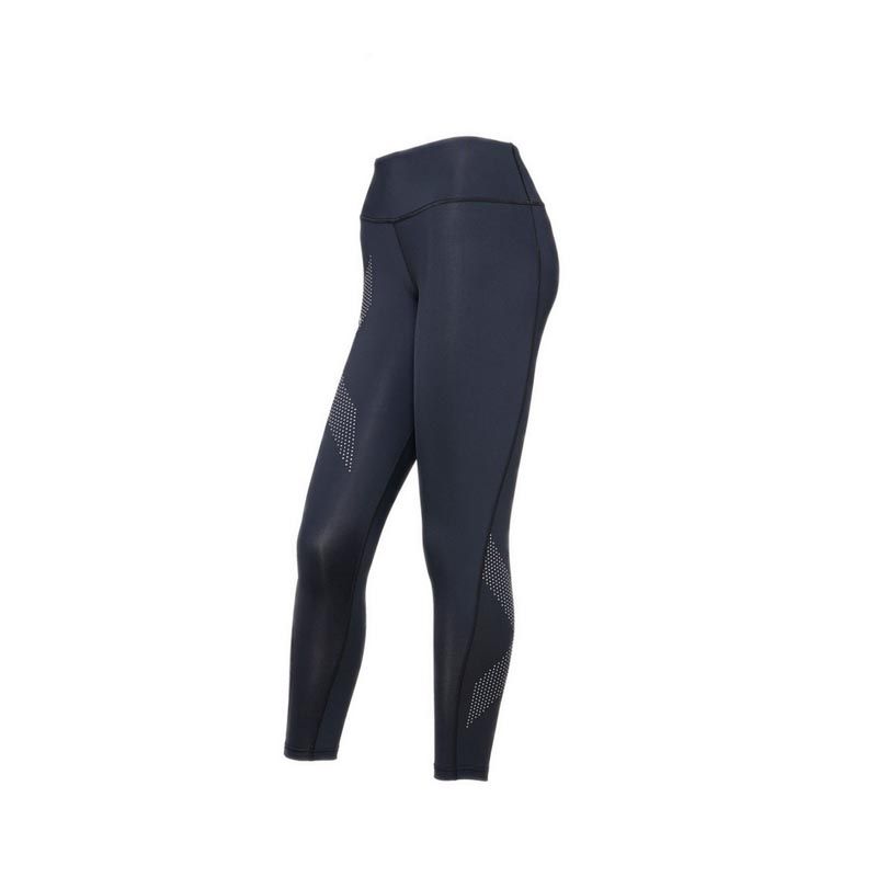 2XU Women's Mid-Rise Compression 7/8 Tights - Black/Dotted Reflective Logo