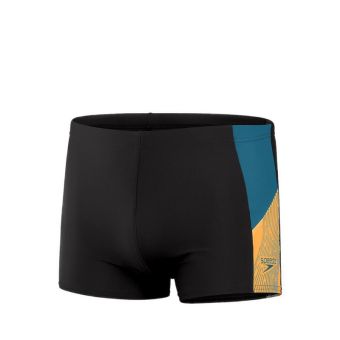 Speedo Mens Dive Aquashort - Black / Dark Teal / Mandarin Peel